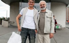 Jan und Zdenek Sverak vor der Wiener Urania  l Foto Alex Halada